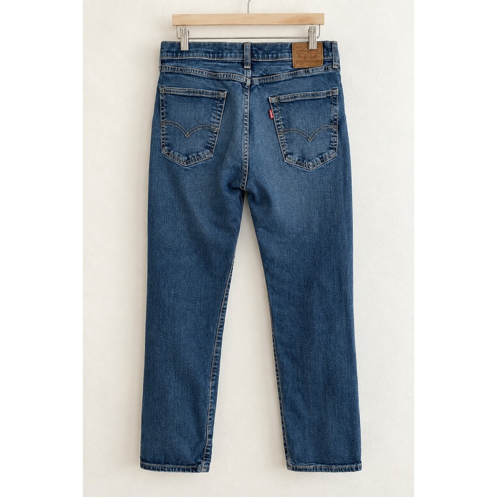 Levi's Premium 502 Big E Jeans Men's 31x27 Blue Regular Taper Stretch Denim